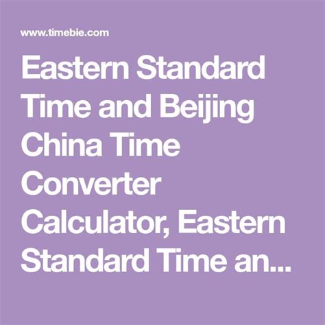 eastern time and beijing time